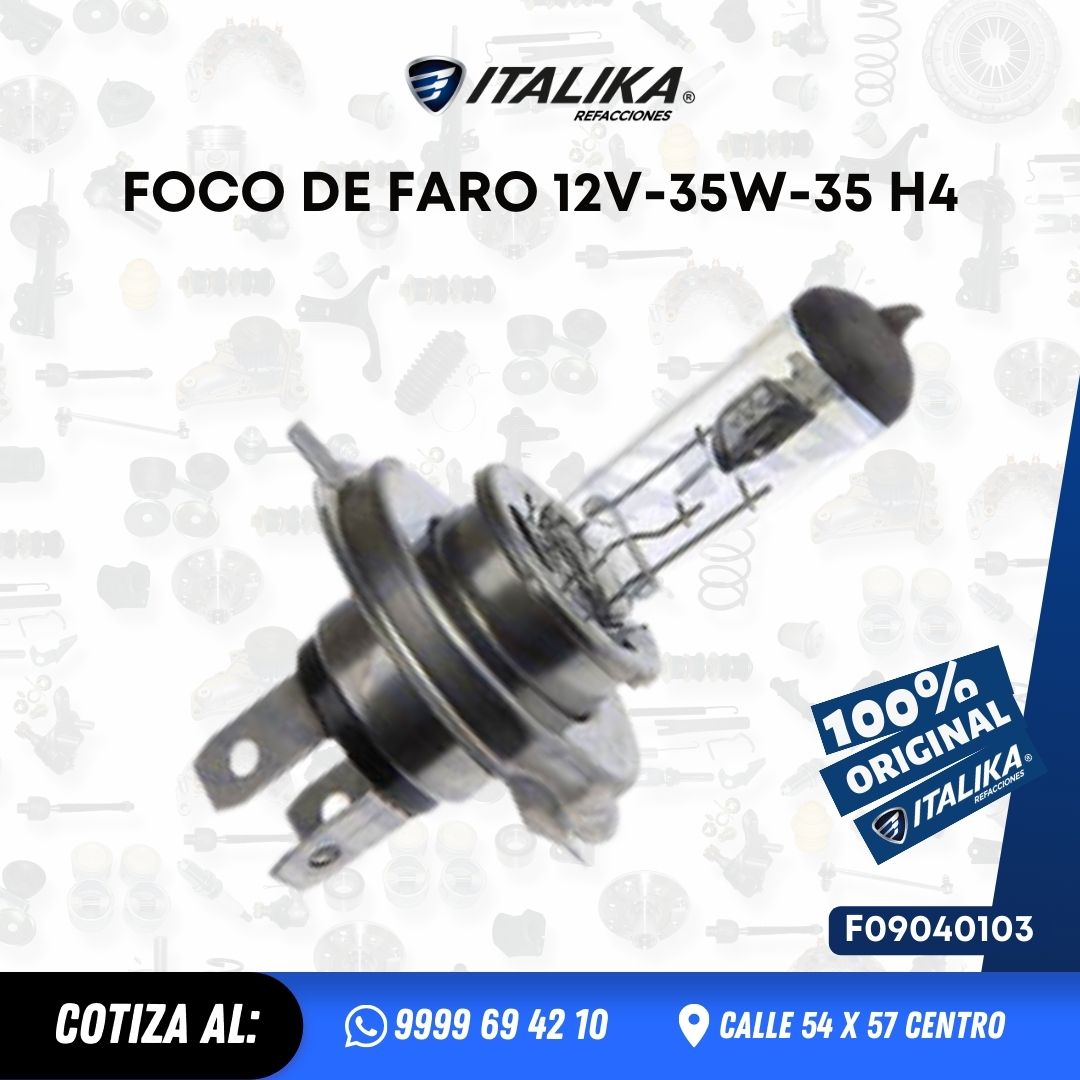 Foco Led 12v Faro Principal H4 Para Moto Italika Y Más